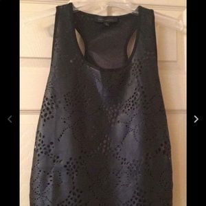 ~Dance & Marvel~Boutique Leather Black Tank Top ~